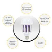 Load image into Gallery viewer, E27 LED Anti Mosquito Killer Lamp 15W 2 In 1 LED Ball Light Anti Repellent Fly Bug Zapper Insect Killer