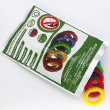 Load image into Gallery viewer, DEET-FREE Mosquito Repellent Bracelet 12pack 100%  All Natural Waterproof Long Lasting Wrist or Ankle Band

